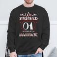 We Survived 1 Year Of Marriage Couple 1St Anniversary Sweatshirt Gifts for Old Men