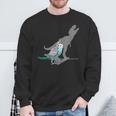 T-Rex Budgerigar Shadow Budgie Parakeet Pet Bird Lover Sweatshirt Gifts for Old Men