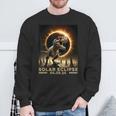 T-Rex Dinosaur Totality April 8 2024 Total Solar Eclipse Sweatshirt Gifts for Old Men