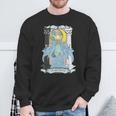 Tarot Card The High Priestess Ii Occult Vintage Color Sweatshirt Gifts for Old Men