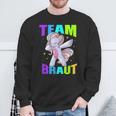 Team Braut Einhorn Hochzeit Unicorn Junggesellenabschied Sweatshirt Geschenke für alte Männer