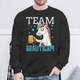 Team Groom Polterabend Stag Night Unicorn Jga Sweatshirt Geschenke für alte Männer