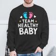 Team Healthy Baby Gender Reveal Party Announcement Sweatshirt Gifts for Old Men