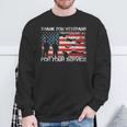 Thank You For Your Service Patriotic Thank You Veterans Day Sweatshirt Gifts for Old Men