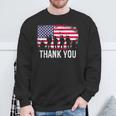 Thank You Us Flag Sweatshirt Gifts for Old Men