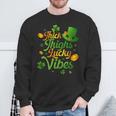 Thick Thighs Lucky Vibes St Patrick's Day Sweatshirt Gifts for Old Men