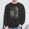 Thin Gold Line Flag American Usa Patriotic 911 Dispatcher Sweatshirt Gifts for Old Men
