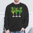 Three Patrick's Day Cocktail Glasses Costume Drinker Drunker Sweatshirt Gifts for Old Men