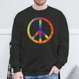 Tie Dye Peace Sign Peace Love Happiness Sweatshirt Gifts for Old Men