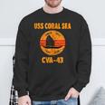Tonkin Gulf Yacht Club Uss Coral Sea Cva43 Vietnam Veteran Sweatshirt Gifts for Old Men