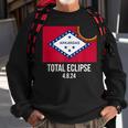 Total Eclipse Arkansas Flag 2024 Solar Eclipse For Groups Sweatshirt Gifts for Old Men