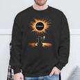 Total Solar Eclipse 2024 April 8 Cat America Totality Sweatshirt Gifts for Old Men