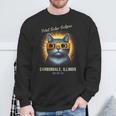 Total Solar Eclipse 2024 Carbondal Illinois Totality Cat Sweatshirt Gifts for Old Men