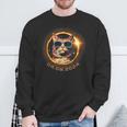 Total Solar Eclipse 2024 Cat With Sunglasses Sweatshirt Gifts for Old Men