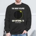 Total Solar Eclipse 2024 City San Antonio Texas Eclipse Sweatshirt Gifts for Old Men