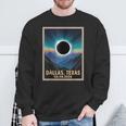 Total Solar Eclipse 2024 Dallas Texas Vintage Sweatshirt Gifts for Old Men