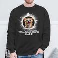 Total Solar Eclipse 2024 Greenville Maine Eclipse Dog Sweatshirt Gifts for Old Men