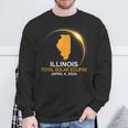 Total Solar Eclipse 2024 Illinois State Solar Eclipse Sweatshirt Gifts for Old Men