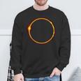 Total Solar Eclipse 2024 Minimalist Ring Sweatshirt Gifts for Old Men