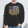 Total Solar Eclipse 2024 Ohio America Usa Flag Totality Sweatshirt Gifts for Old Men