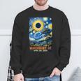 Total Solar Eclipse 2024 Waterbury Vermont Starry Night Sweatshirt Gifts for Old Men