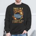 Total Solar Eclipse Clothing Twice In Lifetime April 8 2024 Sweatshirt Gifts for Old Men