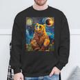 Total Solar Eclipse Grizzly Bear Sweatshirt Gifts for Old Men