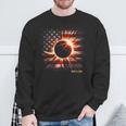 Totality 2024 American Flag Total Solar Eclipse Sweatshirt Gifts for Old Men