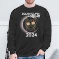 Totality Solar Eclipse 2024 Cat Moon Sun Earth April Sweatshirt Gifts for Old Men
