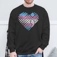 Transgender Heart Pride Flag Lgbtq Inspirational Lgbt Sweatshirt Gifts for Old Men