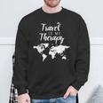 Travel Is My Therapy Statement Sweatshirt Gifts for Old Men