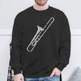 Trombone Vintage White Trombonist Sweatshirt Gifts for Old Men