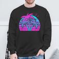 Tropical Vaporwave Hawaiian Palm Tree Hawaii Beach Edm Sweatshirt Gifts for Old Men