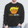 Trump Hair Cat 45 2020 Fake News Cool Pro Republicans Sweatshirt Gifts for Old Men
