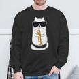 Trumpet Cat Trumpet Player Sweatshirt Gifts for Old Men