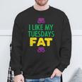 I Like My Tuesdays Fat Jester Mask Mardi Gras Carnival Sweatshirt Gifts for Old Men