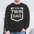 Twin Dad Est 2024 Twin Dad To Be New Daddy Iii Sweatshirt Gifts for Old Men