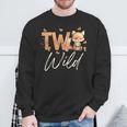 Two Wild Fox Woodland Animal 2Nd Birthday 2 Year Old Sweatshirt Gifts for Old Men
