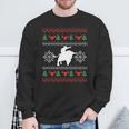 Ugly Christmas Bull Riding Cowboy Country Bull Rider Sweatshirt Gifts for Old Men