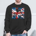 Uk Flag Anarchy Symbol Punk Rocker In 80'S Retro Sweatshirt Gifts for Old Men