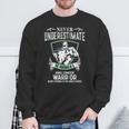 Never Underestimate- Anal Cancer Awareness Supporter Sweatshirt Gifts for Old Men