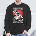 Never Underestimate An Old Guy Who Trains Jiu Jitsu Sweatshirt Gifts for Old Men