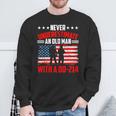Never Underestimate An Old Man With A Dd214 Veterans Day Sweatshirt Gifts for Old Men