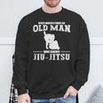 Never Underestimate An Old Man Jiu Jitsu Sports Men Sweatshirt Gifts for Old Men