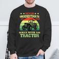 Never Underestimate An Old Man With A Tractor Farmer Sweatshirt Gifts for Old Men