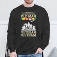 Never Underestimate An Old Man Vietnam Veteran Flag Retired Sweatshirt Gifts for Old Men