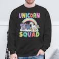 Unicorn Squad Rhino Narwhal Magical Creatures Cute Girly Sweatshirt Gifts for Old Men