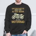 Unterschätze Niemals Alten Mann Motorrad Opa Papa Geschenk Sweatshirt Geschenke für alte Männer