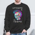 Uptempo Ist Meine Techno-Musik Hardtek Tek Schranz Drum N Bass Sweatshirt Geschenke für alte Männer