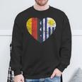 Uruguayische Deutsche Flagge Herz Deutschland Uruguay Flagge Wurzeln Sweatshirt Geschenke für alte Männer